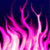 Animated pink and white flames with dark blue background, transitioning from full frame to cropped view.