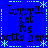 Blue background with light blue dotted and star-shaped border, repeated text "Layyy!!! get the coatts here" in dark pixelated font.