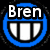 Blue circular icon with white teeth and closed eyes, displaying text 'Bren' above, 'likes' in the mouth area, and 'scplus' below.