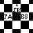 Black-and-white checkered pattern with scattered text fragments including 'LIKE', 'TAKES', and partial letters, transitioning from to distorted layout