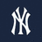 Two baseball team logos displayed side-by-side on dark blue backgrounds, with one logo featuring red text overlay and the other showing partial gray text.
