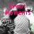A grayscale image of two figures embracing, with red text overlays changing across frames.