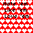 Red background with white heart pattern and black text repeating 'Hate 'em', 'Like 'em', 'Love 'em' in three