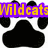 Black paw print with purple and yellow text reading "Wildcats" on left and "Soccer" on right, pixelated style.