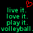 Green pixelated text on black background with red heart symbol above, repeated twice in a