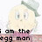Pixelated cartoon character with gray hat and pink shirt appears in top-left, while red block with blue text occupies bottom-right.