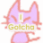 Pixelated purple cat with pink outline, displaying text overlays and changing expressions across frames.