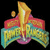Pixelated static icon featuring a stylized yellow-orange central shape with red and teal accents on black background, resembling an abstract Power Rangers symbol or energy effect.