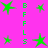 Green star icons on a bright pink background with vertical green text reading 'BFFLS' along the left and right edges.