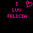Pixelated pink text and heart symbol on black background, with two versions showing different heart states.