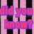 Pixelated text in red and green with purple outlines on striped backgrounds, featuring phrases like "did you know?" and "dat a muffin is a gayy.".
