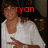 A person in a white shirt with red text overlays reading 'ryan', 'hot', and 'checkler' across four