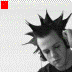 Animated sequence showing a person with spiked hair in three poses, transitioning to another figure wearing a beanie and headphones.