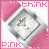 Animated contact sheet of a pink-themed watch icon with changing heart symbols and text variations across 10 frames.