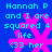 Blue background with cyan text and pink snowflake-like symbols, showing four identical with repeated text and symbols