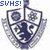 Two identical pixelated shield-shaped icons with blue and white heraldic symbols, each displaying 'SVHS!' text in different colors at corners.