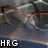 Pixelated image of a figure in motion with blurred limbs against a dark background, featuring white blocky text 'HRG' at the bottom left.