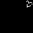White pixelated heart shape on black background, animated with a flickering effect.