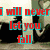 Four- with text overlays: top-left red text on blurred background, top-right blue text on grayscale image, bottom-left green text on sky background, bottom-right empty gray