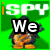 Green background with 'iSPY' text, a penguin figure, and partial text 'We love THE TRIBE' over pixelated images.