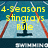 Pixelated swimming pool scene with yellow text overlays and a black diving board silhouette.