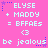 Pixelated pink background with repeated text and symbols in light blue, purple, and white.