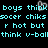 Pixelated cyan text on black background with two heart-shaped icons, one partially visible above 'think' and another in top-right corner.