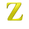 Six golden 3D Z-shaped icons arranged in two on a gray background, with one vertical exclamation mark icon below the top-left Z