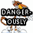 Animated pixel art of a cartoon fox with orange and brown fur, white chest, black eyes, and yellow accents on its face, standing in front of text that reads "DANGEROUSLY" and "Cheezay!".