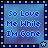 A 3x3 contact sheet of animated frames showing a blue pixelated text icon with the phrase "So Love Me While I'm Gone" on a gradient background, bordered by a dotted frame and small star icons at corners.