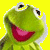 A 2x2 contact sheet of Kermit the Frog animated frames with distinct background colors and subtle pose differences across sampled frames.