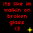 Red text reads 'its like im walkin on broken glass' with a '<3' symbol and yellow star-like shapes on a black background, showing animation changes in star positions across frames.