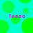 Cyan background with green circles and four instances of pink text reading "Tessa" in pixelated font.