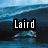 Animated sequence showing two text labels over a blue wave background with a small boat, transitioning from 'Laird' to 'Hamilton' then to 'enough said'.