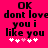 Pixelated text on bright pink background with white and light pink hearts, showing animation of heart color change.