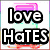 Pixelated text overlays on a colorful, abstract background with a gray section on the right.