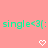 Green text reading "single<3|: single<3|:" on a pink background with two white pixelated hearts below.