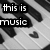 Pixelated grayscale image with text overlays on a piano keyboard background featuring black and white keys.