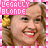 four identical pixelated images showing a smiling person with blonde hair and yellow flowers, framed by pink text reading "LEGALLY BLONDE" on all sides