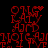 Red pixelated text on black background with animated fading effects across four quadrants.