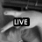 Black-and-white animated icon showing a hand gesture with changing text overlays reading LIVE, LOVE, and LAUGH.