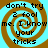 four identical pixelated images showing a brown spiral on a cyan background with black text reading "don't try 2 fool me. I know your tricks"