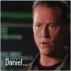 Six- of character close-ups with overlaid text, showing dialogue from a film scene