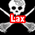 Animated skull and crossbones icon with red text overlays reading 'Lax', 'Is', and 'BEAST!!' on black background.