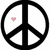 Black peace sign symbols with pink hearts inside, arranged in a two-by-two on a white background with a gray rectangle in the bottom right corner