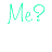 Green 'Me?' text with blue 'NORMAL?' and 'OF COURSE NOT.' variations on white background, transitioning to full phrase at bottom.
