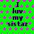 Green background with pink star pattern and repeated text "I luv my sistaz" in dark blue pixelated font.