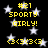 Black background with white stars, yellow text "#21 SPORTY GIRLY!" and pixelated symbols in a