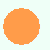 Pixelated orange circular face with black hair, transitioning from blank to smiling and finally showing braces on a blue text background.