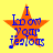 A yellow background with four identical orange star-shaped icons containing blue text reading "I know your jealous" arranged in a